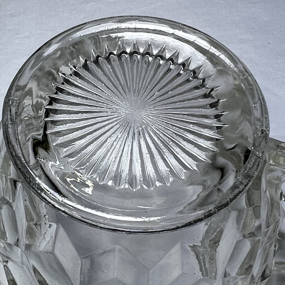 Vintage Jeanette Clear Depression Glass Creamer Cube Cubist,  3" high 5oz‎ - Picture 3 of 4